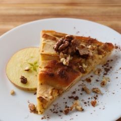 Tarte aux pommes et noix